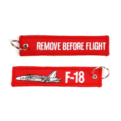 Llavero cinta rectangular remove f18 rojo