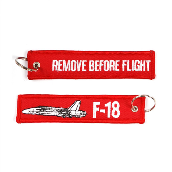 Llavero cinta rectangular remove f18 rojo