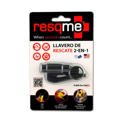 Llavero rompe ventanas RESQME negro