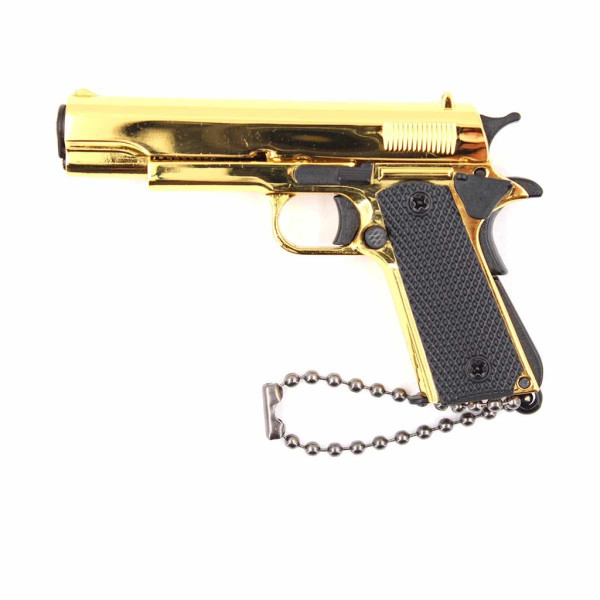 Llavero BH pistola 1911 7cm dorado
