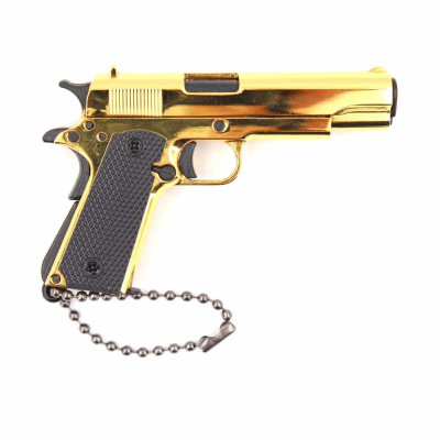Llavero BH pistola 1911 7cm dorado