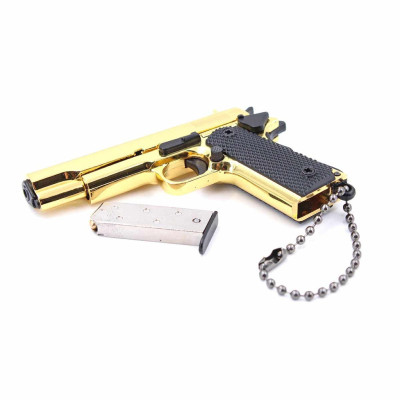 Llavero BH pistola 1911 7cm dorado