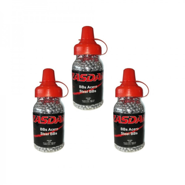 Bote balines acero 4,5mm 1500uds Zasdar