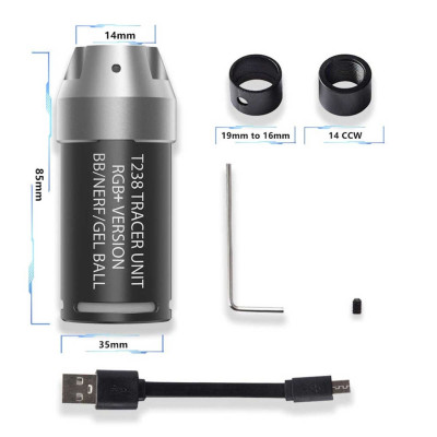 Silenciador trazador RGB negro