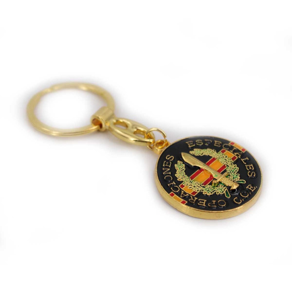 Llavero COE redondo Negro-España