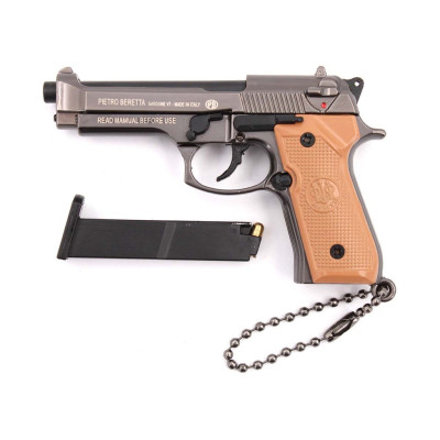 Llavero BH pistola B92F 7,5cm negro/marron