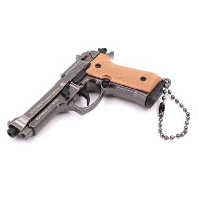Llavero BH pistola B92F 7,5cm negro/marron