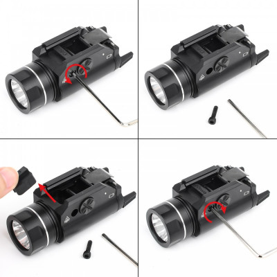 Linterna pistola negra 4102-B WADSN