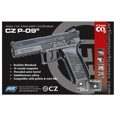 Pistola CZ P-09 4,5mm CBB, SL