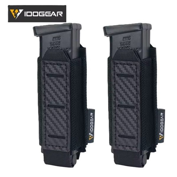 Portacargador Pistola Carbono Negro 9mm 2uds