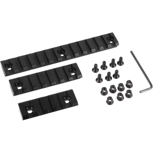 Set 3 railes M-LOK Gen2 Negro