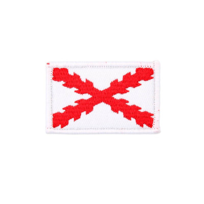 Parche borgoña pequeño blanco