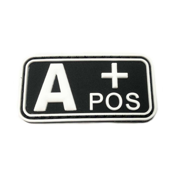 Parche grupo sanguineo A+ negro