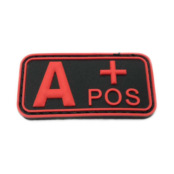 Parche grupo sanguineo A+ rojo