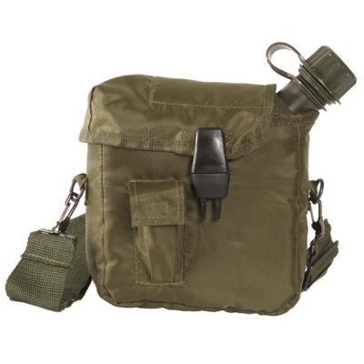 Cantimplora poliester 1,9 litros con funda verde