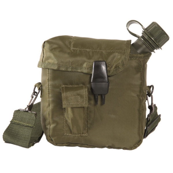 Cantimplora poliester 1,9 litros con funda verde