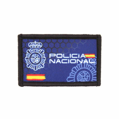 Parche sublimacion policia nacional azul immortal