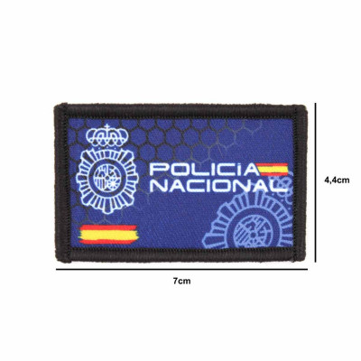 Parche sublimacion policia nacional azul immortal