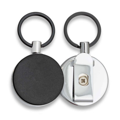 Llavero extensible plata negro