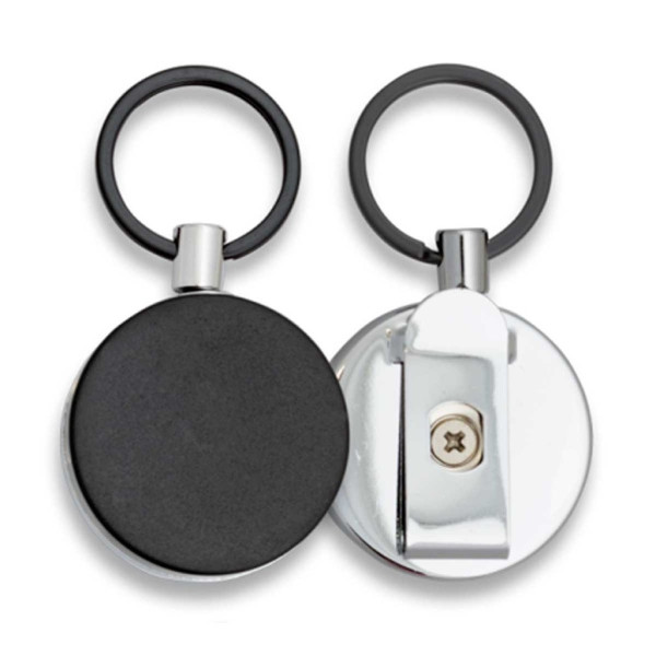 Llavero extensible plata negro