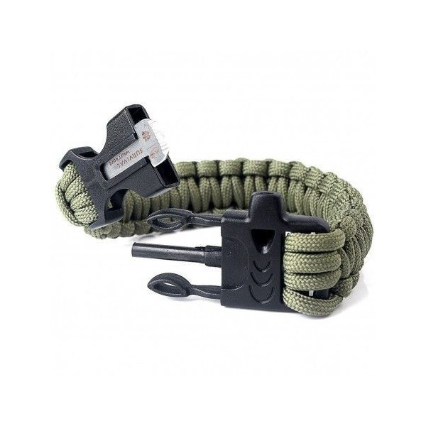 Paracord VERDE con Pedernal