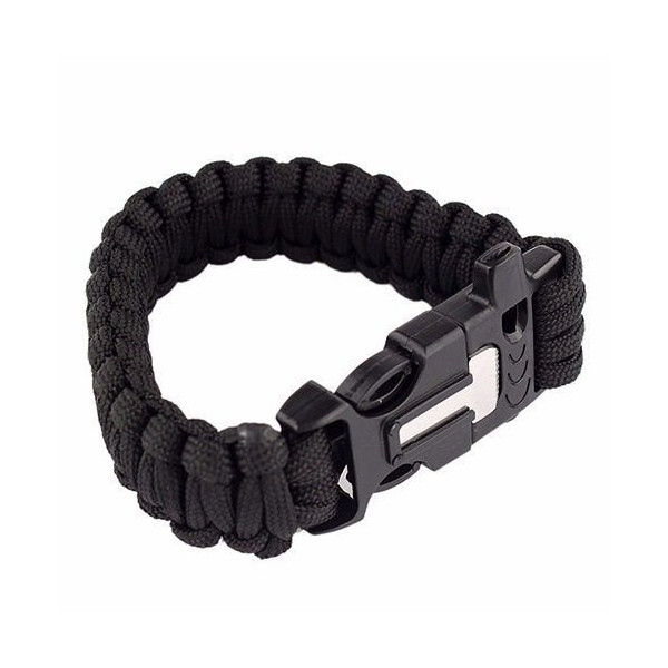 Paracord NEGRO con Pedernal